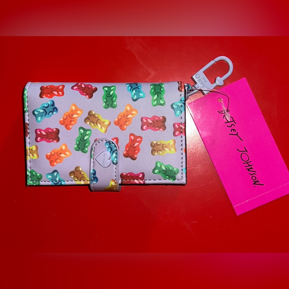 Betsey Johnson Gummy Bear Bears card ORGANIZER case SLOTS Wallet NEW RARE